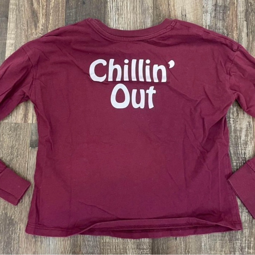 Kids small long sleeve chillin out top